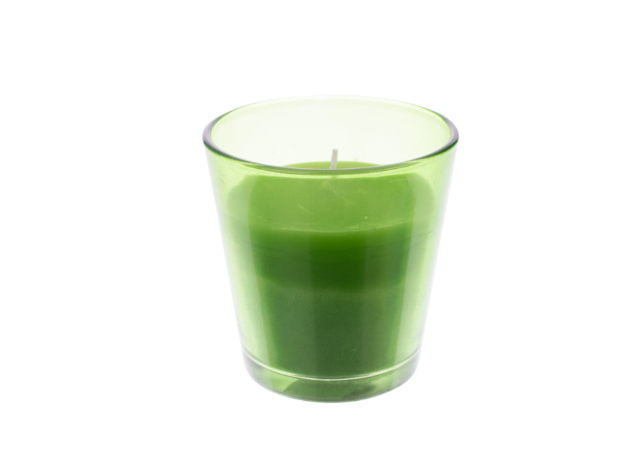 Citronella kaars glas – 75 gram – groen - Wibra