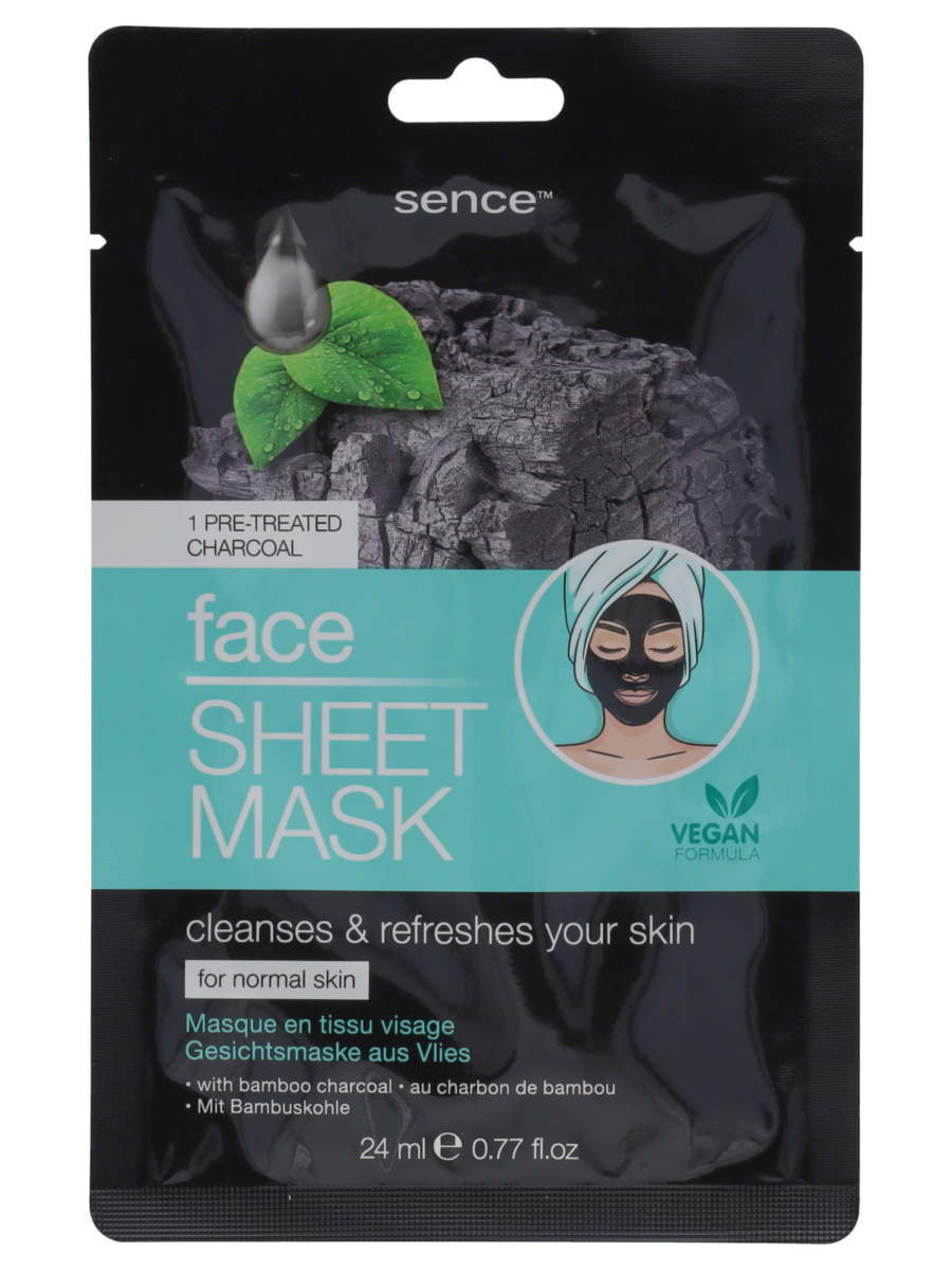 Sence gezichtsmasker charcoal - Wibra