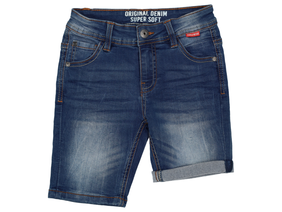 Korte jog jeans – donkerblauw (146-170) - Wibra