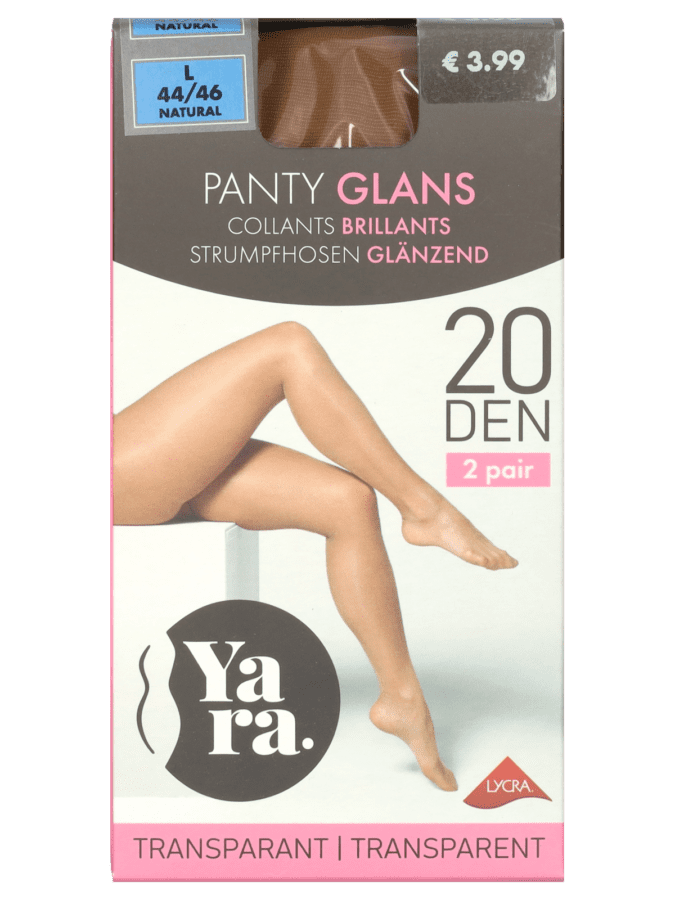 Panty naturel 2 paar – 20D - Wibra