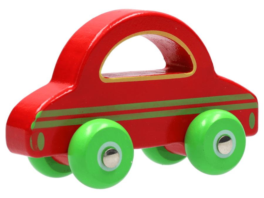 Houten auto – rood - Wibra