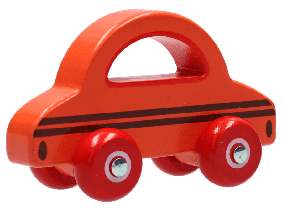 Houten auto – oranje - Wibra