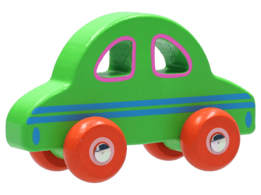 Houten auto – groen - Wibra