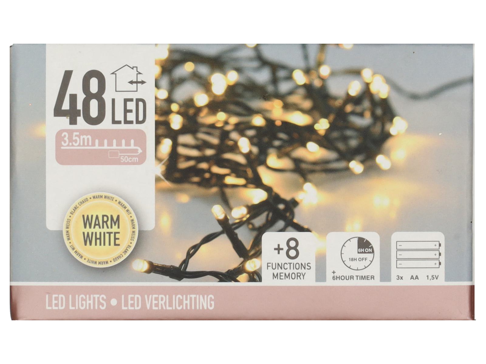 Guirlande de Noël LED 48 lumières - Wibra Belgique - Vous faites