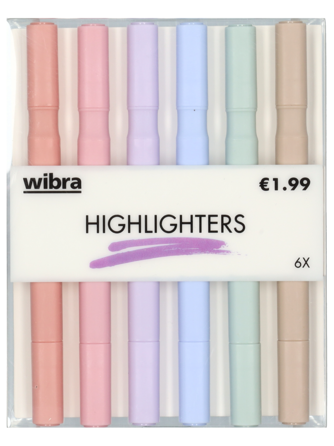 Highlighters 6 stuks - Wibra