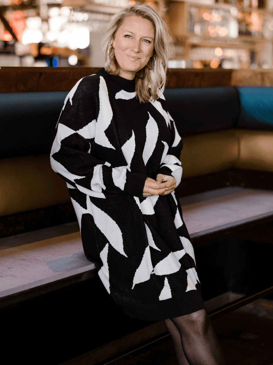 Robe tricot jacquard - grande taille - Wibra