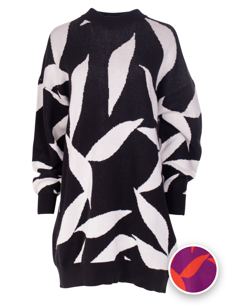 Robe tricot jacquard - grande taille - Wibra