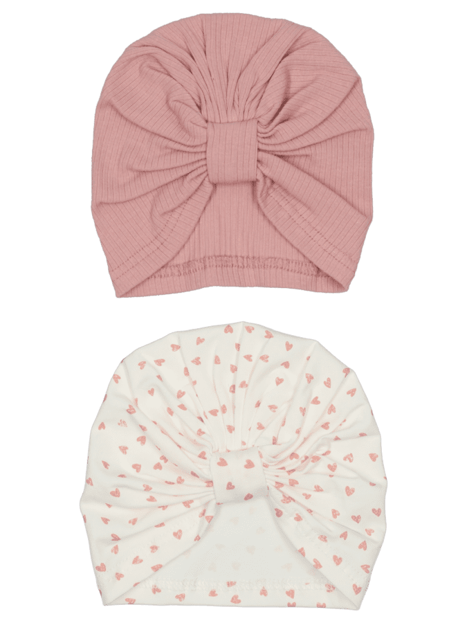 Baby mutsjes 2 stuks – roze, 0-6 mnd - Wibra