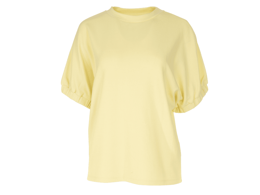 JEL 30-1 T-shirt met fancy mouwen – geel, L - Wibra