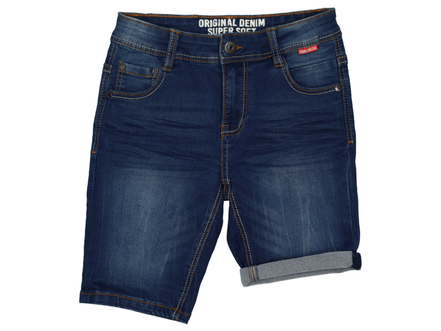 Korte jog jeans – donkerblauw (134-170) - Wibra