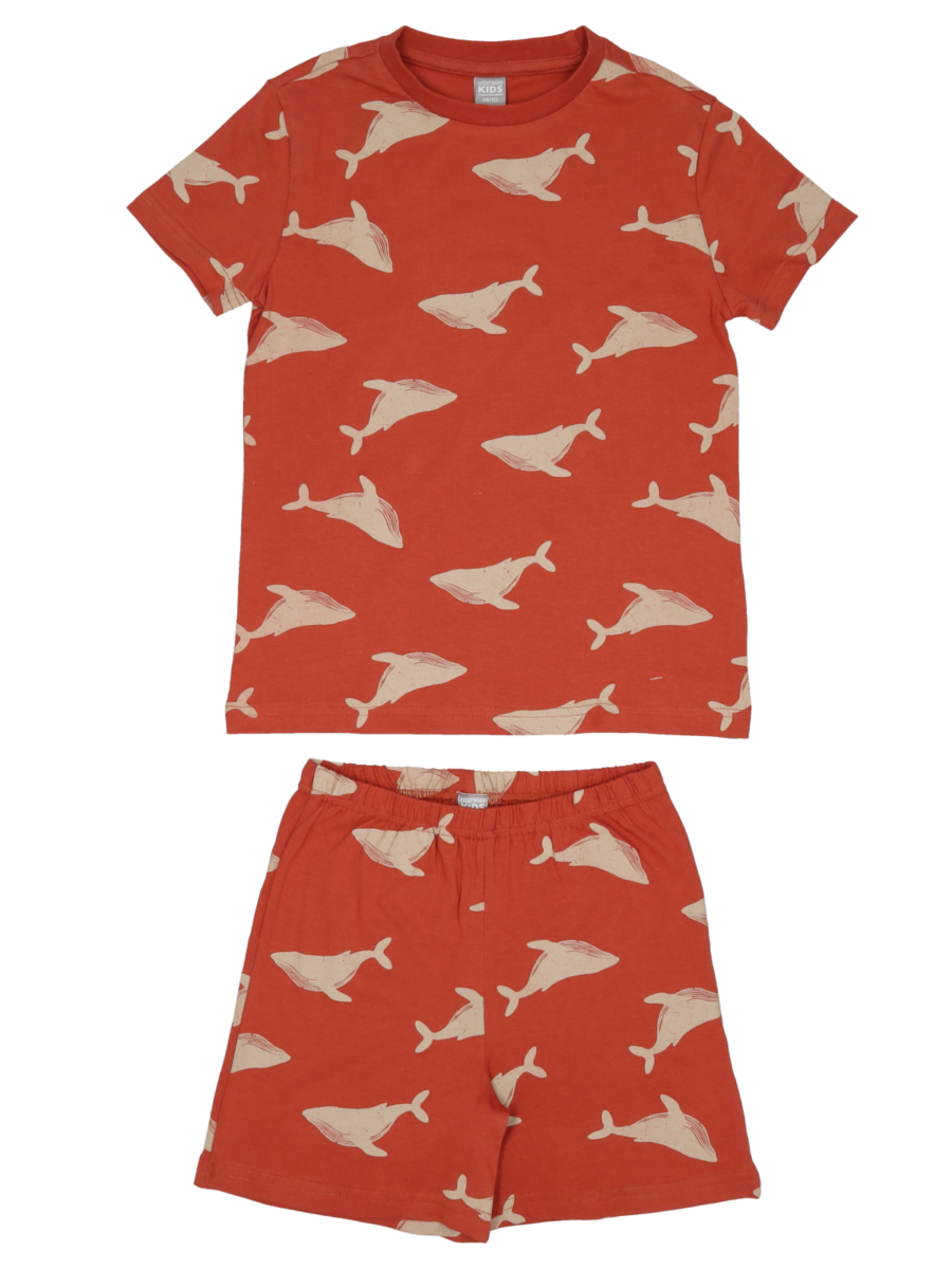 Jongens pyjama walvis – red1, 104/110 - Wibra