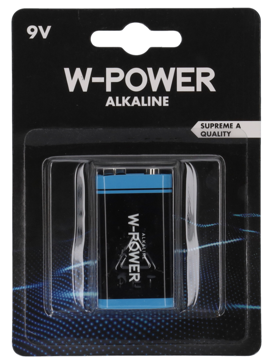 Batterij - blokje alkaline 9V - Wibra