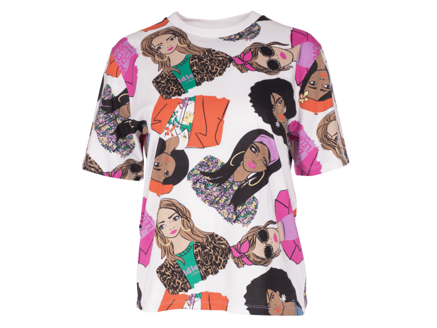 T-shirt print – multicolor, L - Wibra