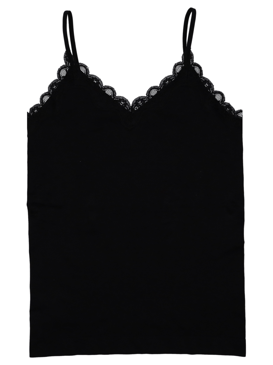 Dames hemd kant – zwart, L - Wibra