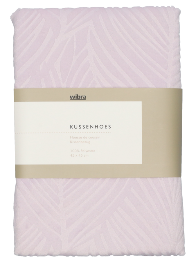 Kussenhoes roze - velvet - Wibra