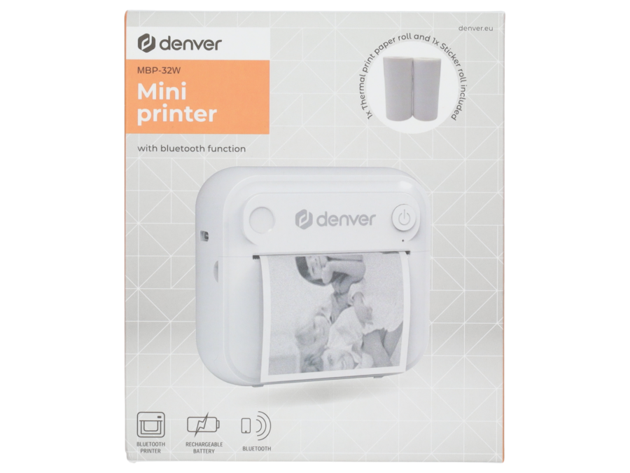 Denver mobiele mini printer MBP-32 - Wibra