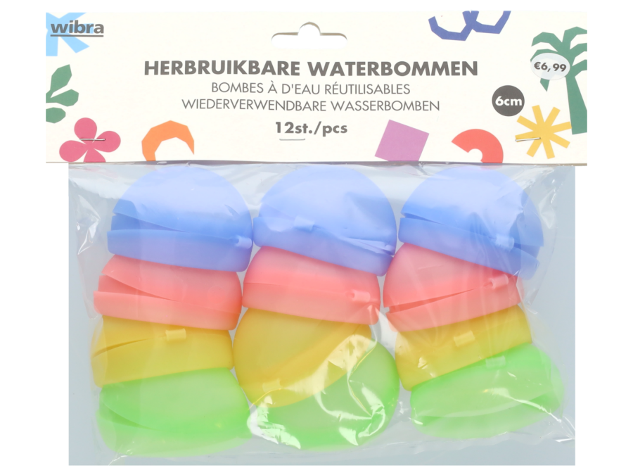 Herbruikbare waterballonnen - 12 stuks - Wibra