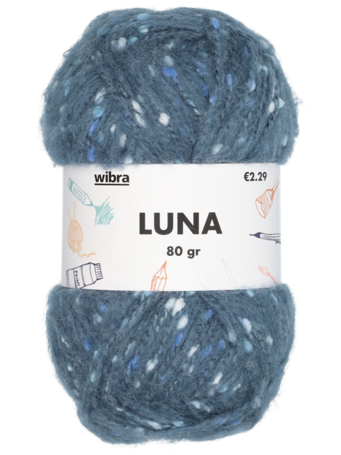 Luna fil à tricoter - bleu - Wibra