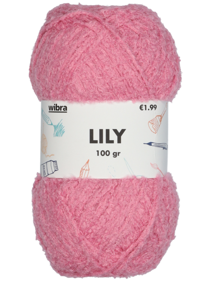 Lily fil à tricoter - rose - Wibra