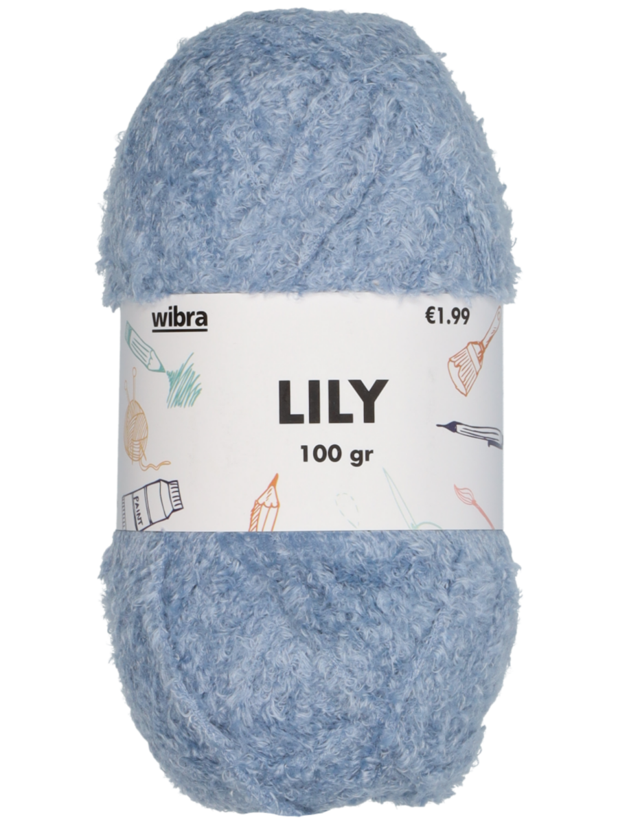 Lily fil à tricoter - bleu - Wibra