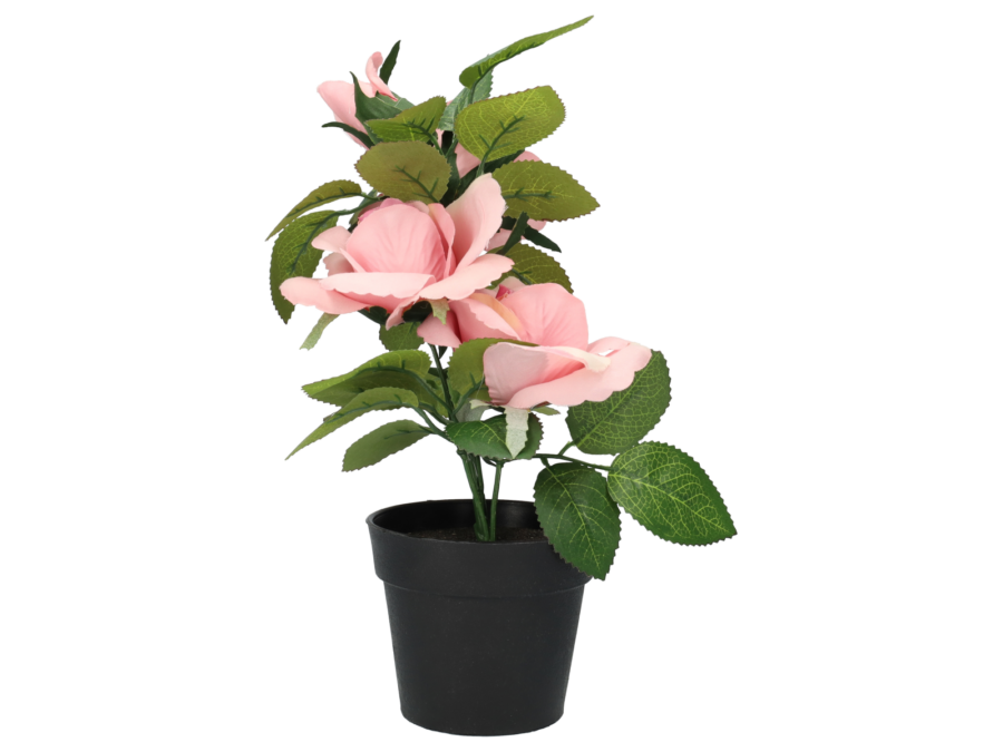 Kunstplantje – 31 cm – roze - Wibra