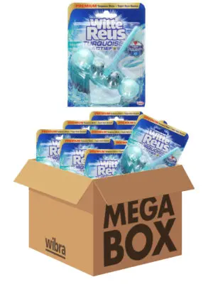Witte Reus WC blokken Turquoise 50 gram megabox 10 stuks